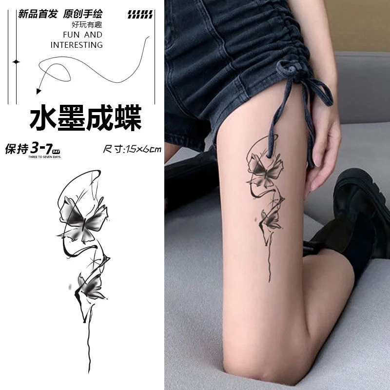 

Ink Butterfly Tattoo Sticker Durable, Waterproof, Cute Student Sweet, Cool, Spicy Girl with Small, Fresh and Washable Appearance