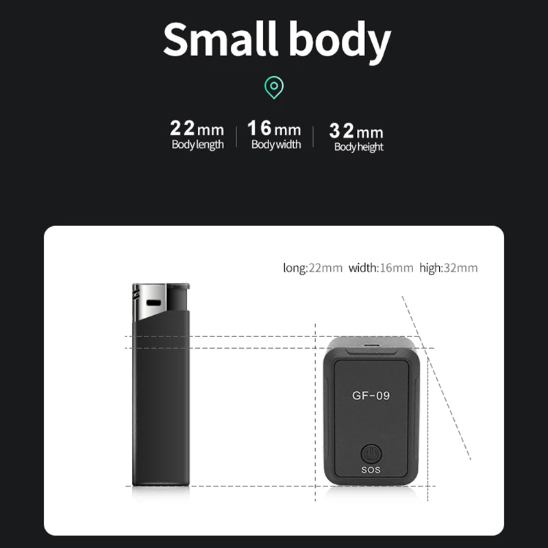 GPS Tracker GF-09 GPS Tracker Locator For Vehicle Car Truck Motorcycle Kids Elder Pets Real Time Tracking Anti-lost Magnetic