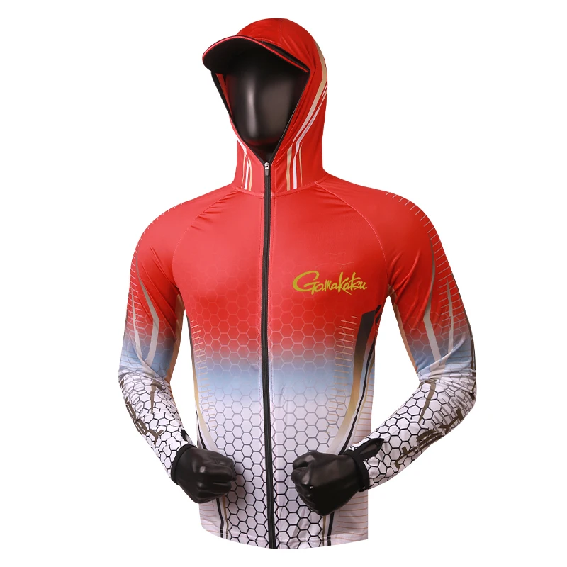 Gamakatsu Summer Fishing Clothings Quick Dry Sun Protection Fishing Shirts Anti-UV Camping Hiking Clothes Jerseys