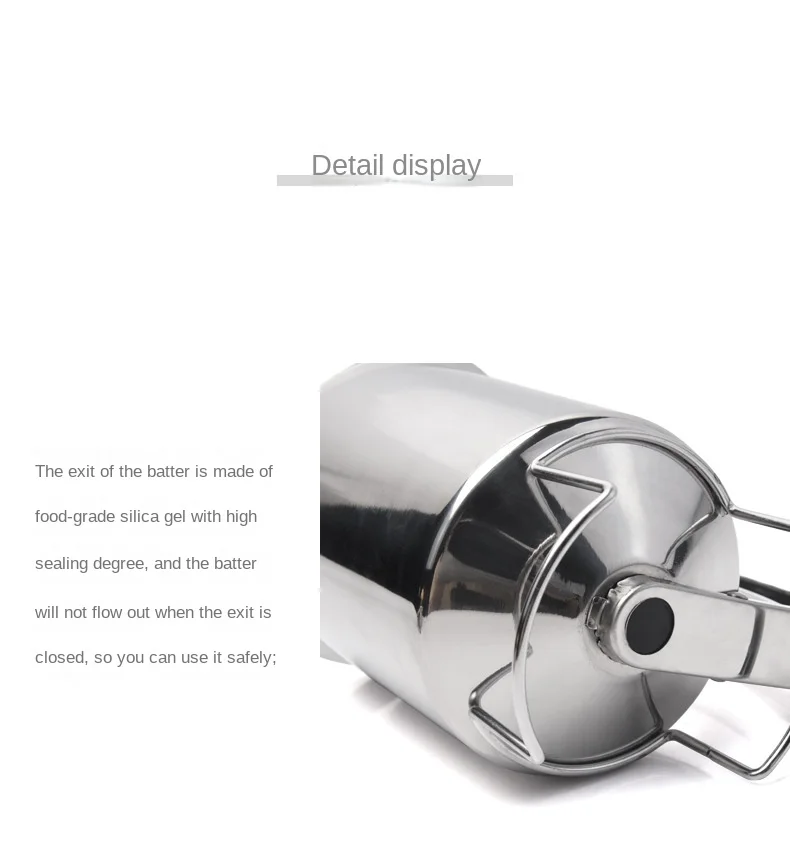 Description Picture 6 of itemStainless Steel Pancake Cupcake Batter Dispenser - Great for Cupcakes Belgian Waffles Crepes Muffin Baking