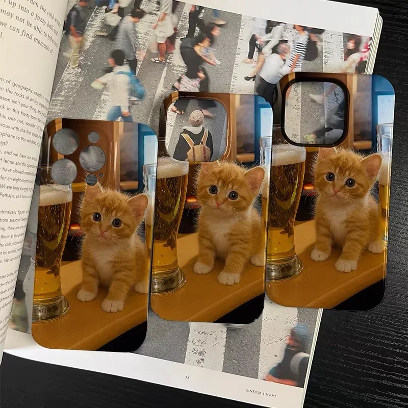 Cute Orange Kitten Acrylic Hard Mobile Phone Case