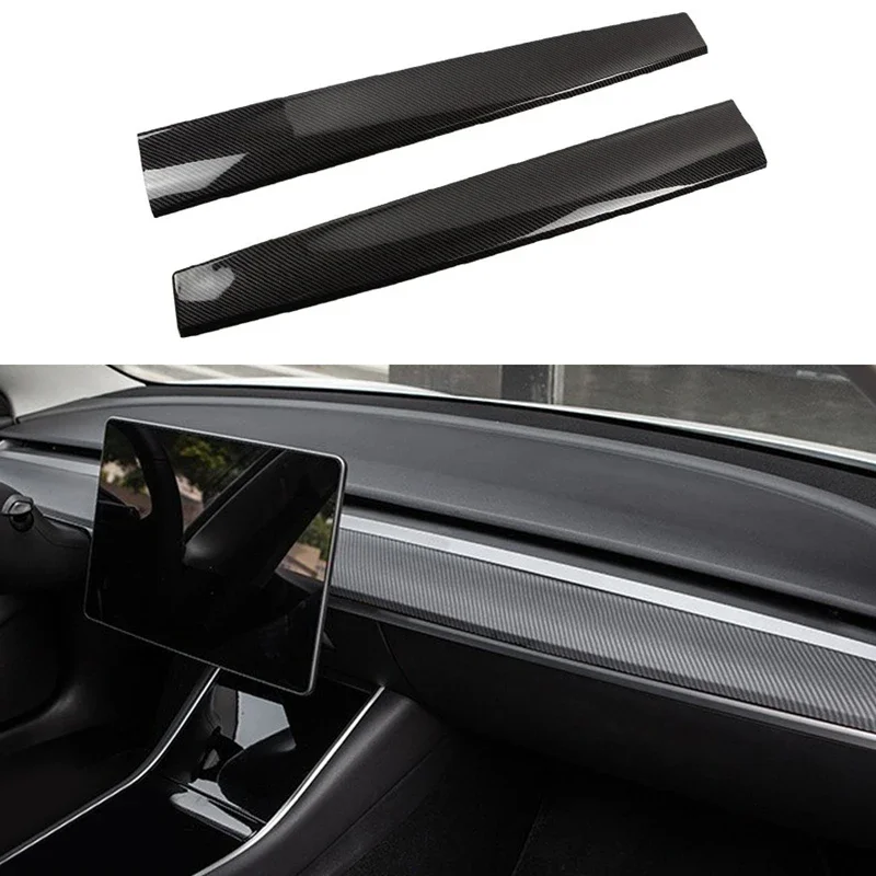 

Car Front Dashboard Central Control Trim Strip For Tesla Model 3 Y 2021 2022 2023 Car Door Side Trim Dashboard Cover Interior