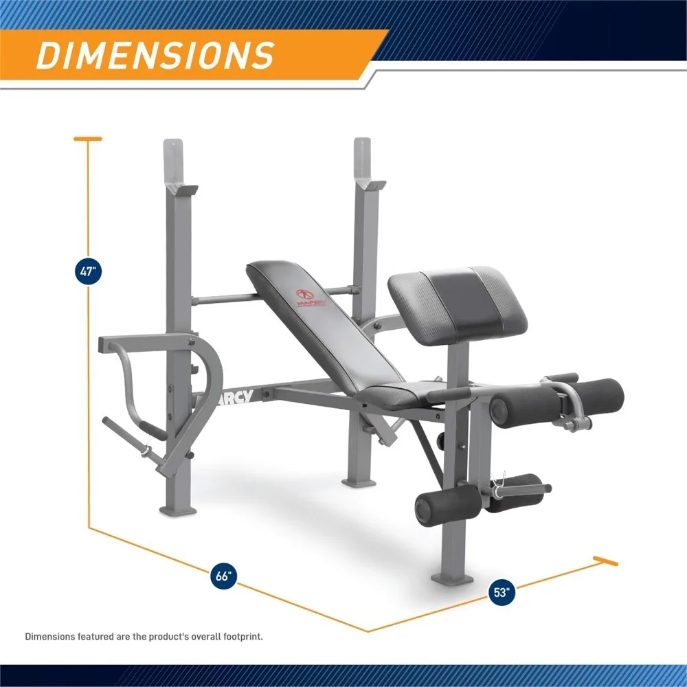 Standard Weight Bench Incline with Leg Developer and Butterfly Arms, Multifunctional Workout Equipmen