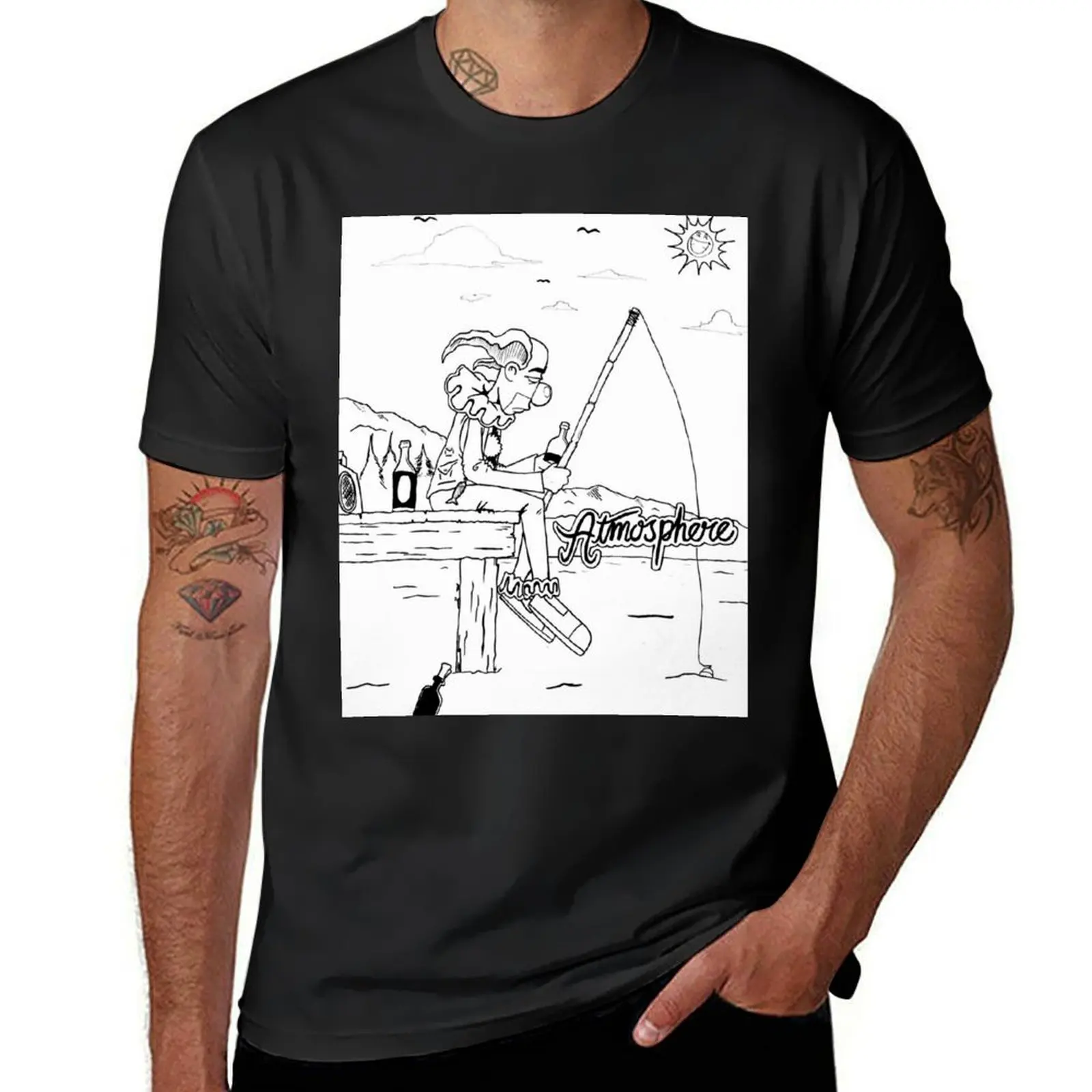 XL Atmosphere Sad Clown, Good Fish' T-Shirt boys animal print for a boy tees Aesthetic clothing Men's clothing