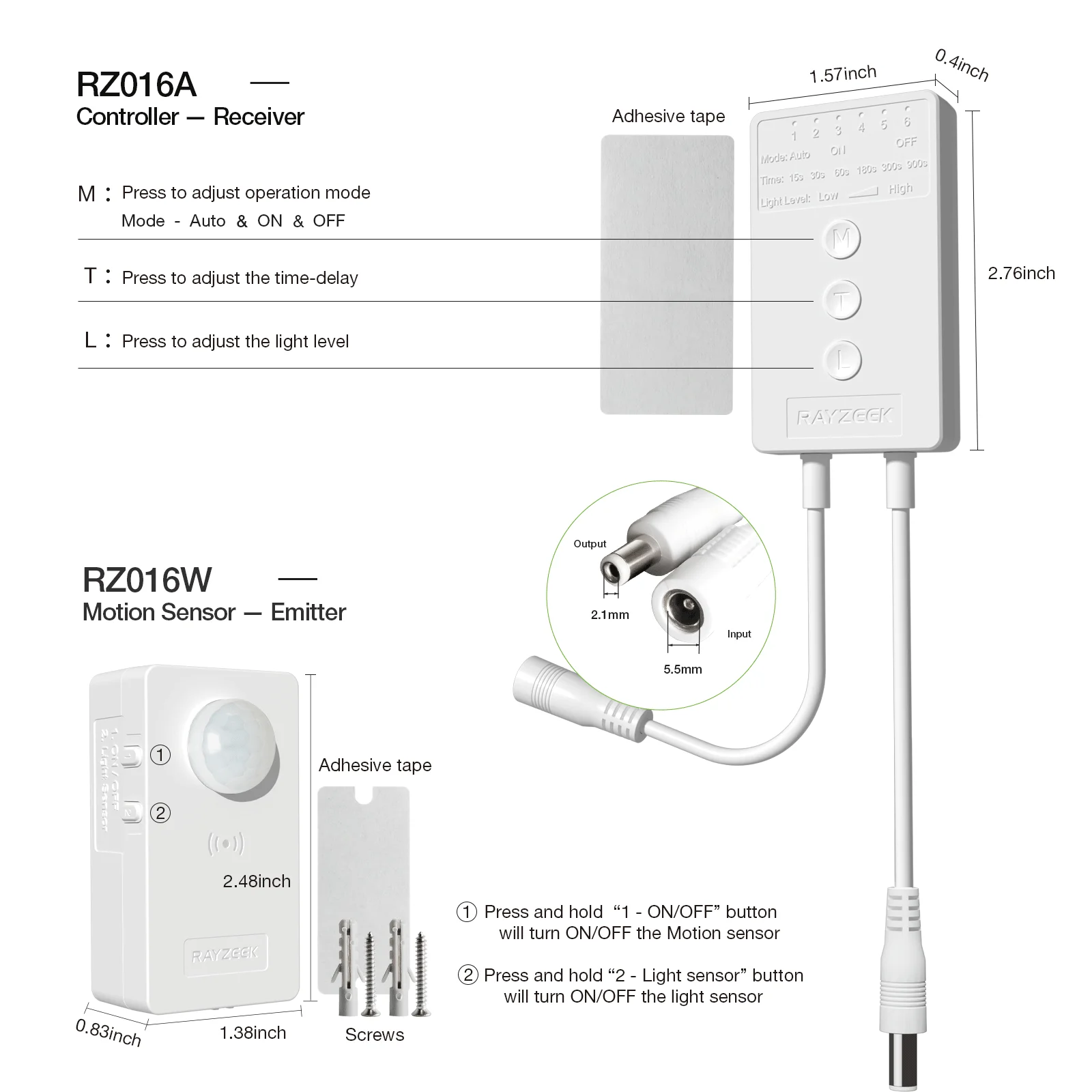 mini pir sensor 12 24vdc rf sem 01