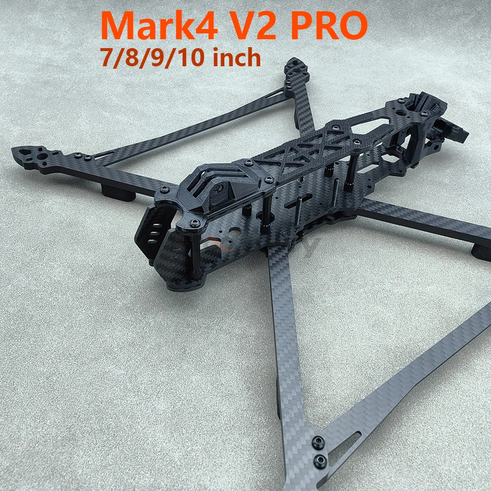 Kit Cadre Mark4 V2 Pro 7/8/9/10 pouces - Châssis FPV Freestyle Léger et Robuste, bras en carbone et plaques de protection.
