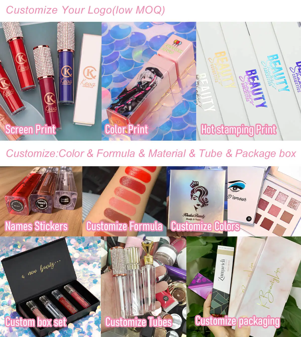 Private Label Makeup Brand Set Cosmetics Private Label Lipstick Foundation