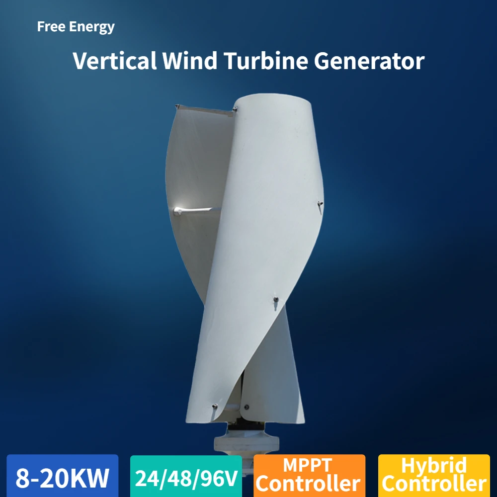 8000w 15000w 10000w 20000 Vertical Low Speed New Energy Small Windmill