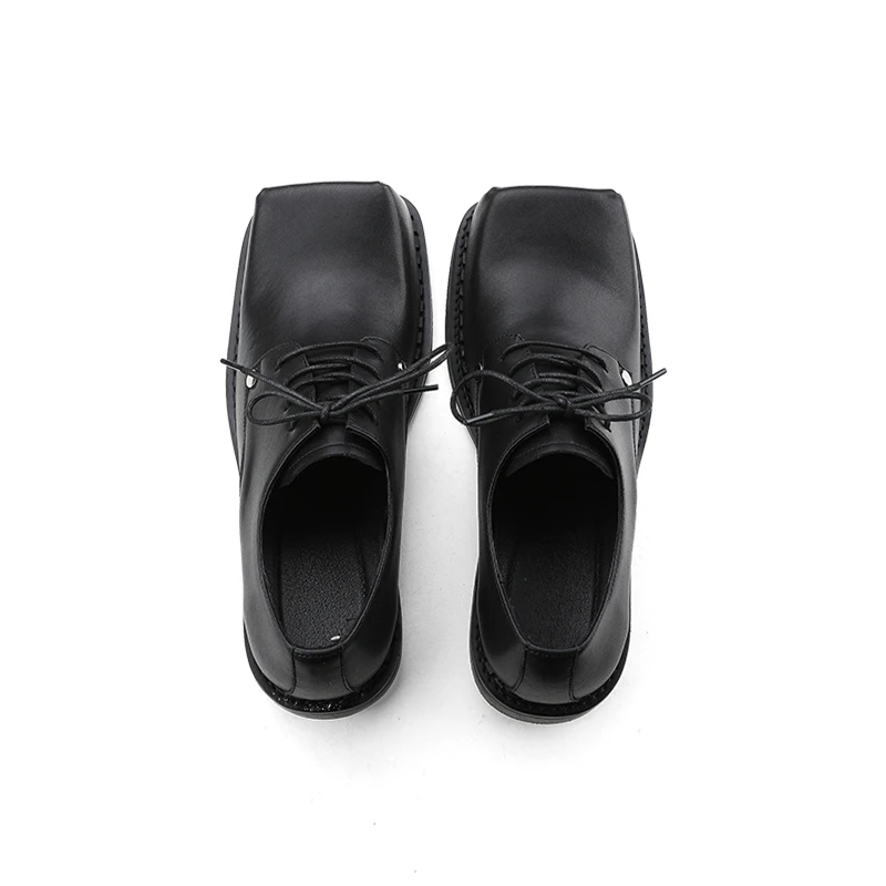 Eye Catching ! Super Big Square Toe Peculiar Men's Oxfords