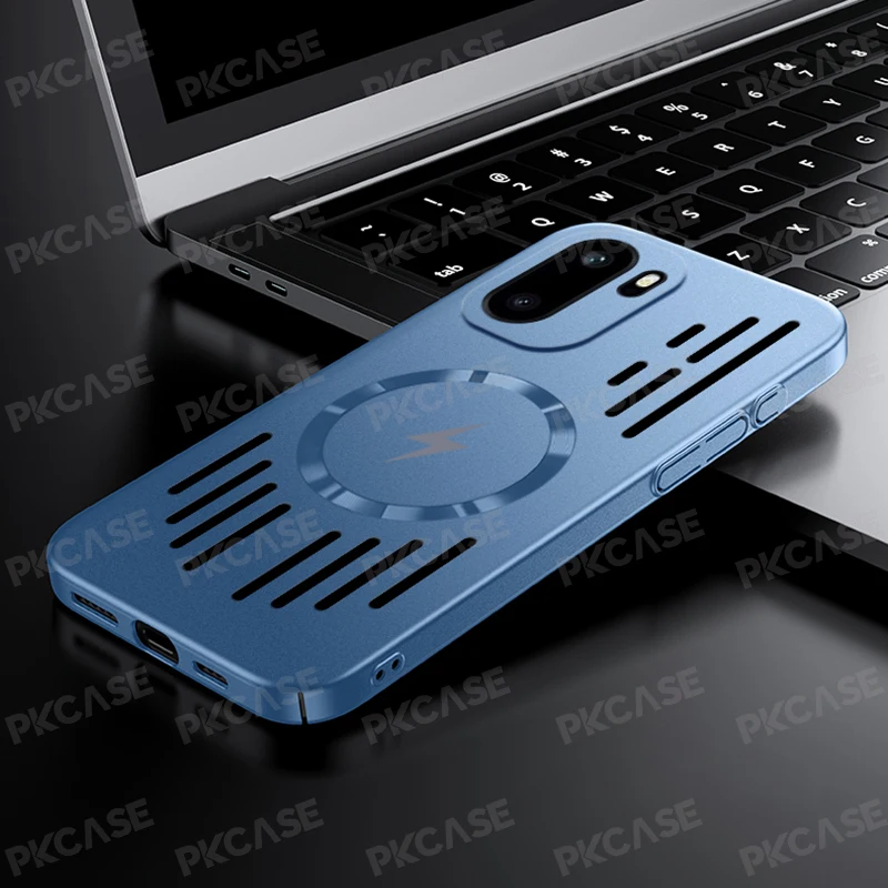 Enhanced Magnetic Hollow Metal Heat Dissipation Case - Breathable Cooling and Shockproof Protection