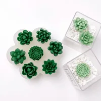 7Pcs Flower Silicone Molds 3D Rose Peony Chocolate Cake Baking Mold Handmade Candle Soap Gypsum Resin Handicraft Making Tools 6