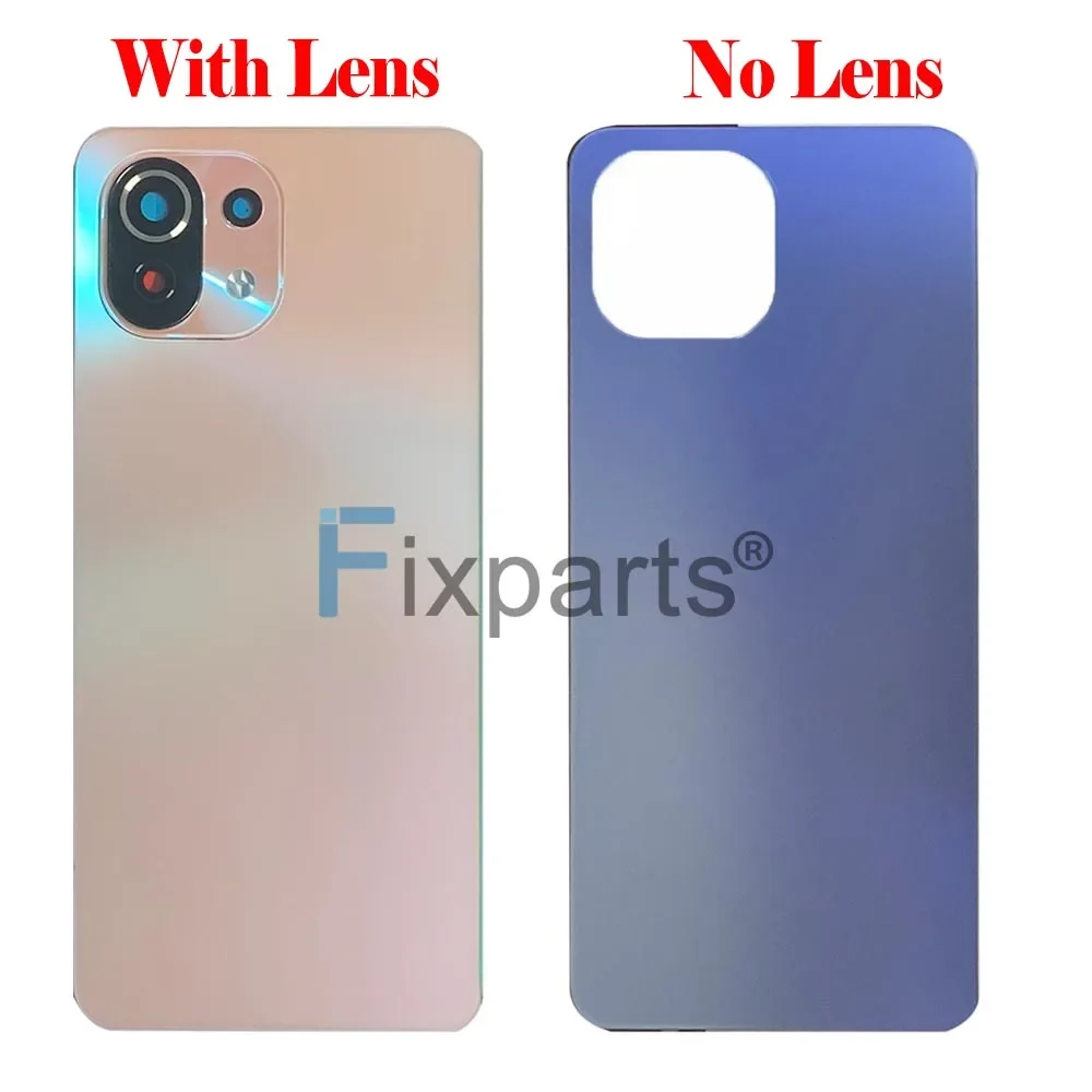 6.55" Back Glass Rear Cover For Xiaomi Mi 11 Lite Battery Door Housing Battery Back Cover With Adhesive Sticker M2101K9AG phone back cover,glass battery cover,glass phone back cover