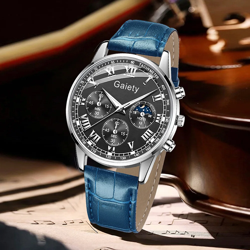 Nouveau 1/2/3pc montre d'affaires mode ceinture montre à Quartz hommes Premium sport et loisirs montre (sans boîte d'emballage)