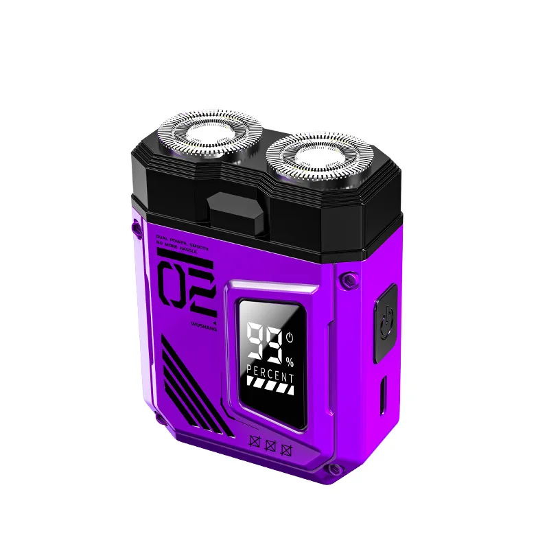 듀얼 헤드 전기 면도기, 남성용 충전식 미니 휴대용 메카 면도기, 습식 및 건식 수염 트리머