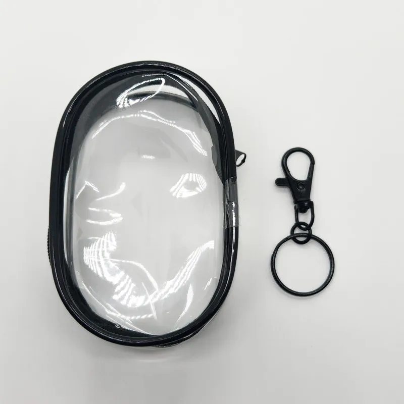 Compact Transparent Organizer Bag - Portable Storage Case for Earphones, Figures, Dolls, and Small Accessories