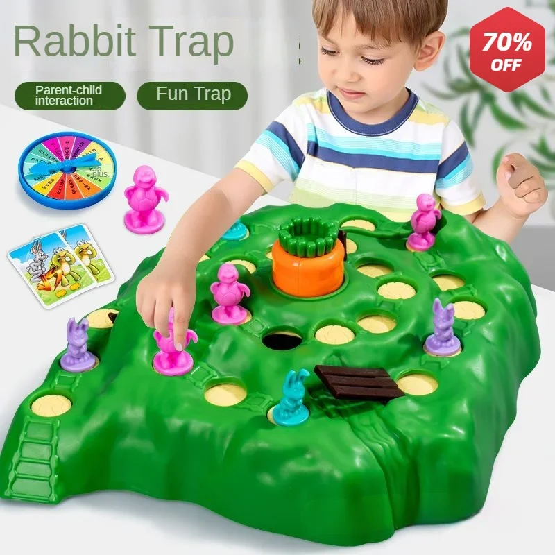 9Pcs New Rabbit Trap Puzzle Toy Children's Dual Play Multiplayer Board Game Competition Parent Child Interactive Strategy Game 2