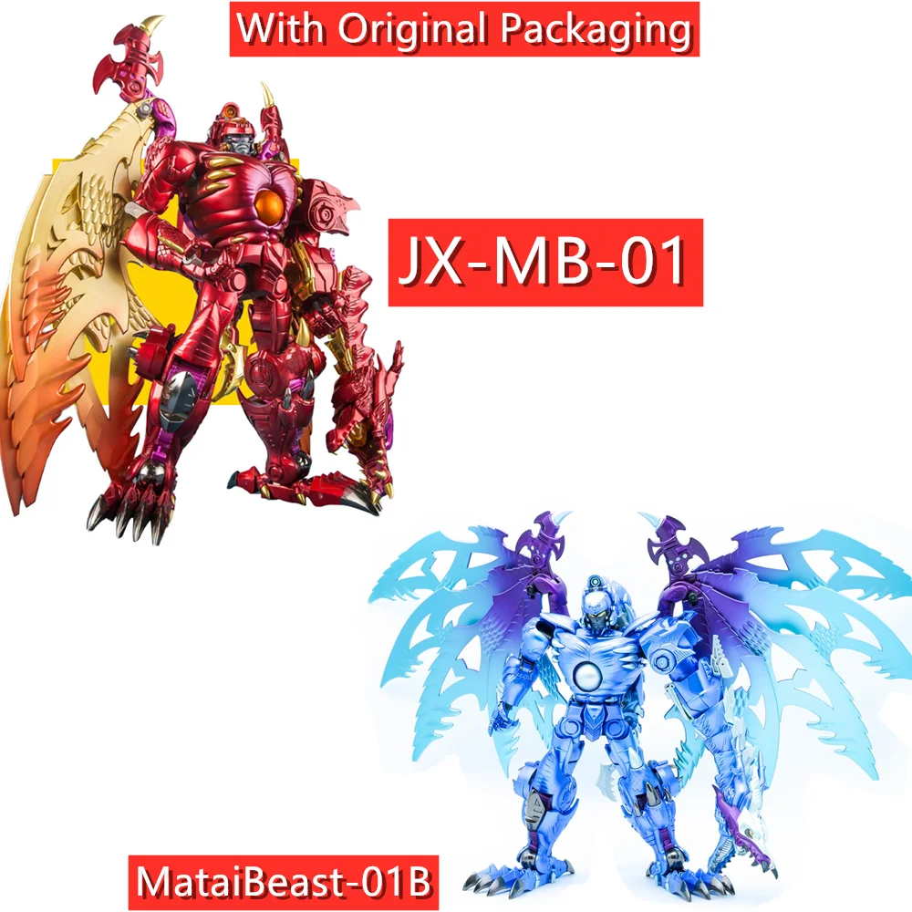 

JiangXing Transformation Robot JX-MB-01 ColdDragon MataiBeast-01B BW Winged Red Blue Dragon The Second Batch Action Figure