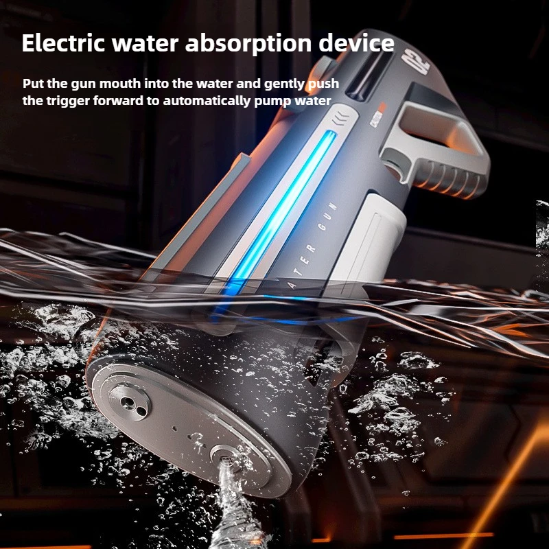 Children Pulse Electric Water Gun Toys High Speed Continuous Launch Automatic Water Absorption Summer Outdoor Gun for Kids