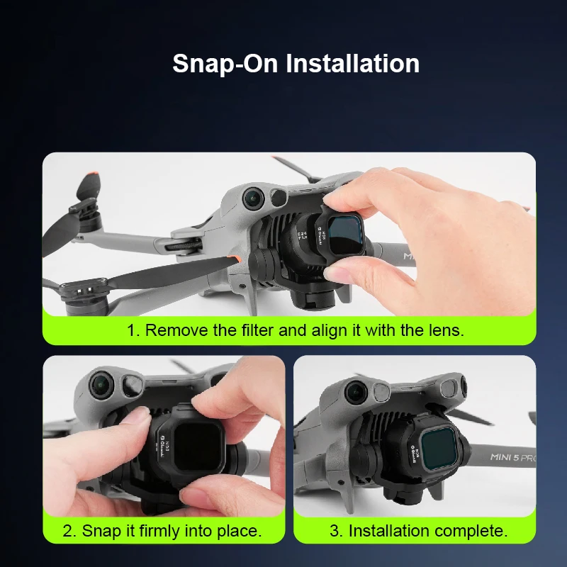Filtres pour drone DJI Mini 3 Pro/4 Pro - Lot UV ND PL