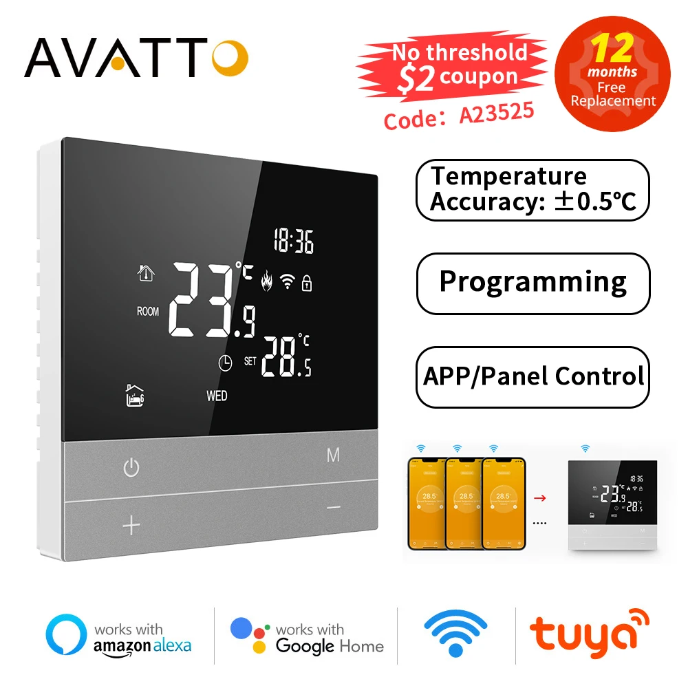 AVATTO Tuya WiFi Thermostat For The Floor,Smart Home Heating Digital