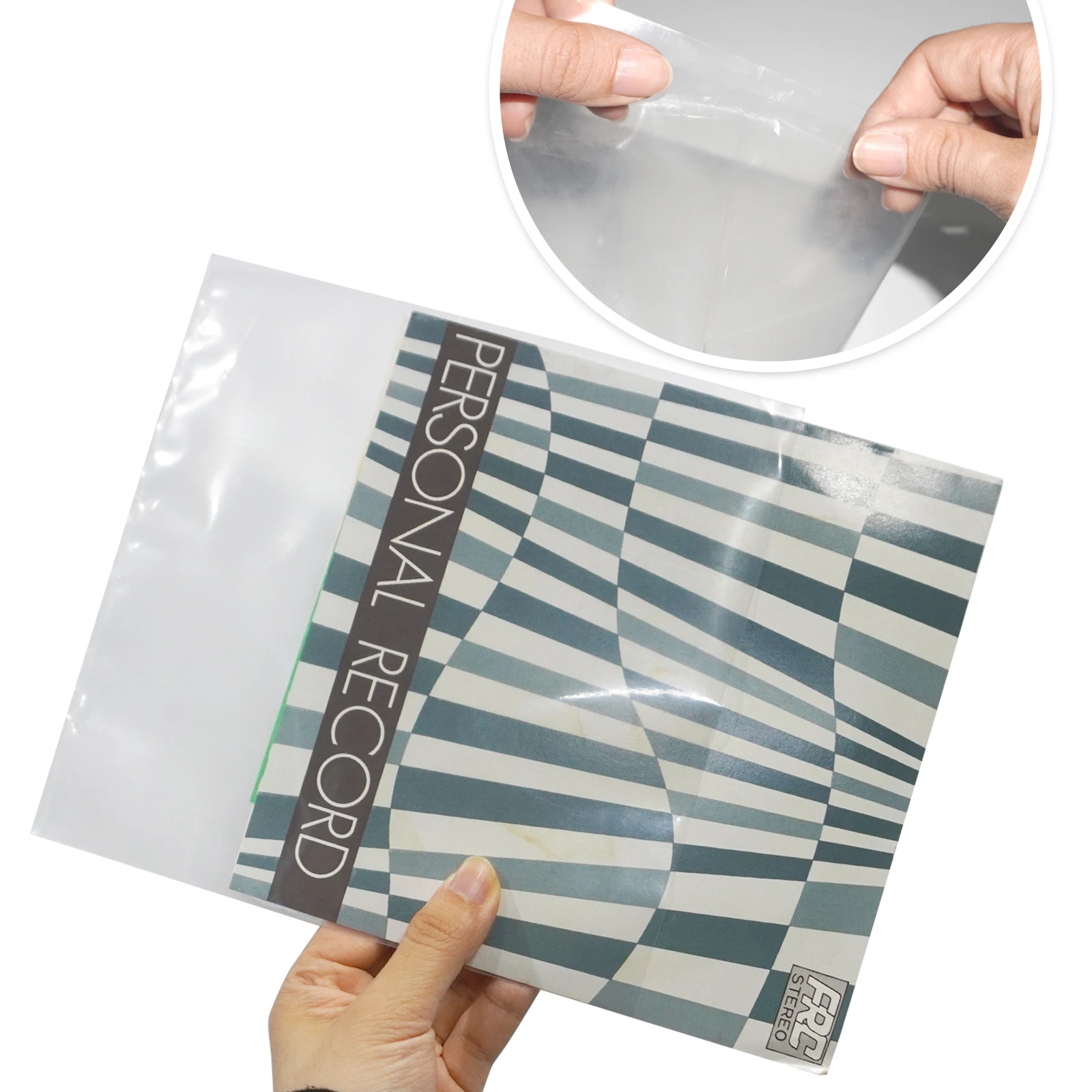 vinyl record sleeve 25 Flat Open Top Bag 6.7 Mil EP Strong Cover Plastic Vinyl Record Outer Sleeves for 7 Inch Record Cover 45 RPM