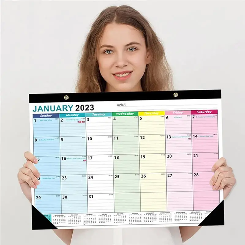 Calendario da parete mensile 2023 Hanging Planner giugno 2024 Office  Schedule Paper Year Academic Vertical Planning Note Desk Agenda - AliExpress