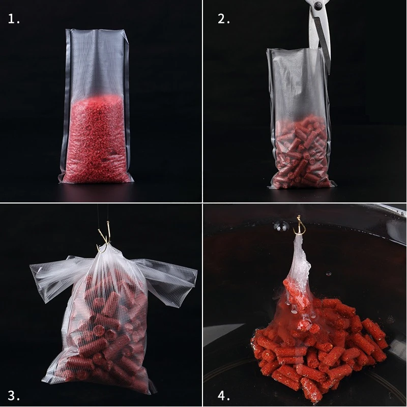 Fishing Specific Pva Water-Soluble Bag Outdoor Fishing Accurate Bait Bag Instant Disposable Gear Gathering Fish CN 50pcs
