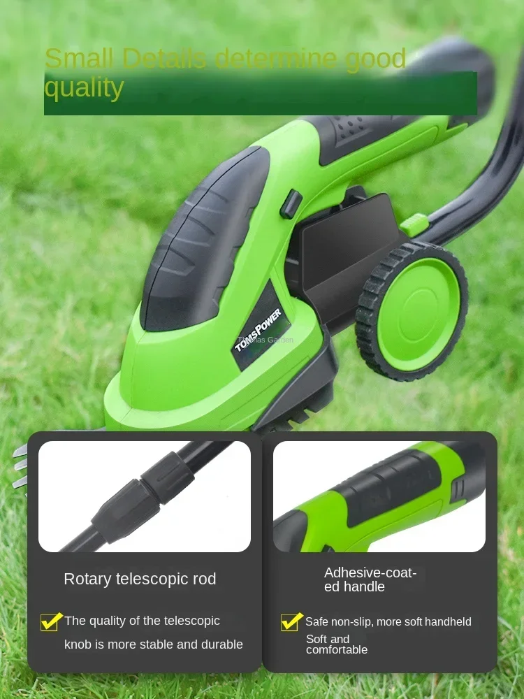 Mini Lithium Electric Grass Trimmer Hedge Trimmer Garden Lawn Mower Grass Cutting Machine Tool 4