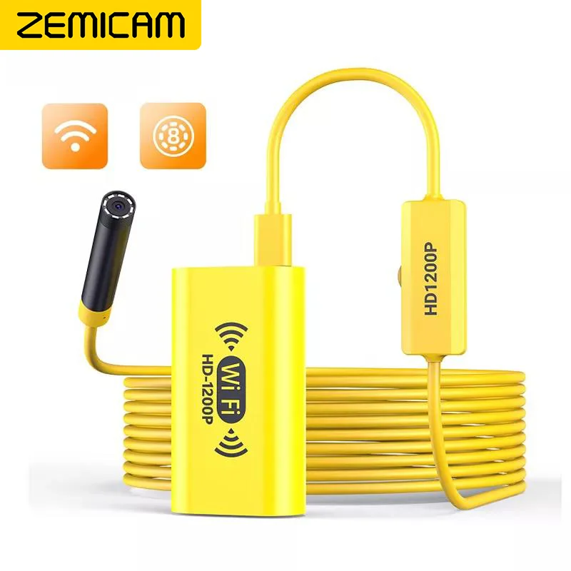 F150 Wifi Endoscope Camera HD1200P 8pcs LED Lights 8MM Wireless Car Inspection  Borescope Camera Waterproof for Android IPhone PC - Price history & Review, AliExpress Seller - ZEMICAM Official Store