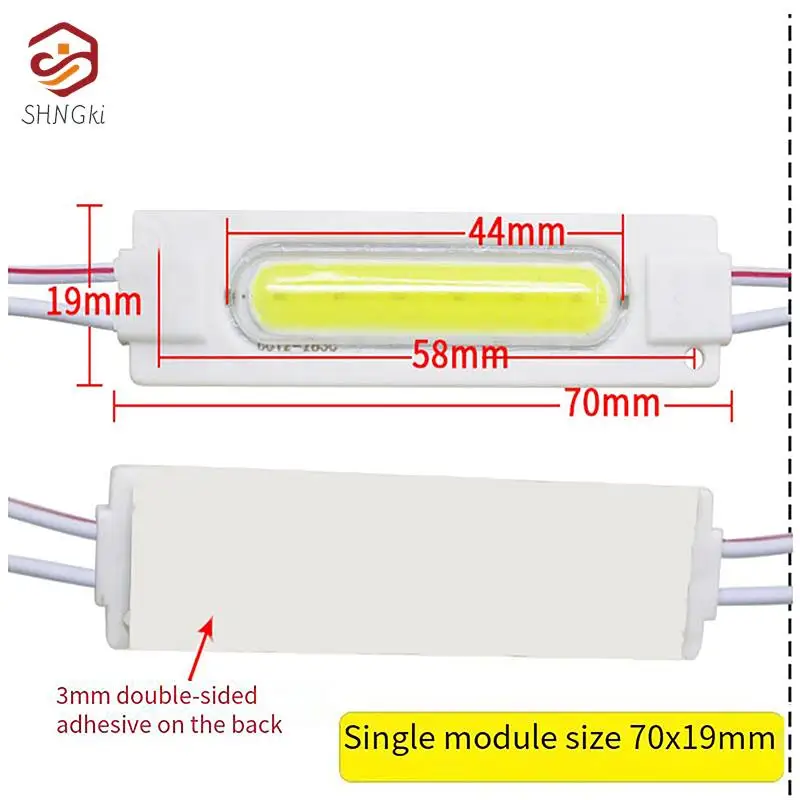 COB LED 모듈 트럭 사이드 마커 라이트 표시기 모듈, 버스 화물차 트레일러 경고등 정지등, 매우 밝음, 10 개, 12VDC