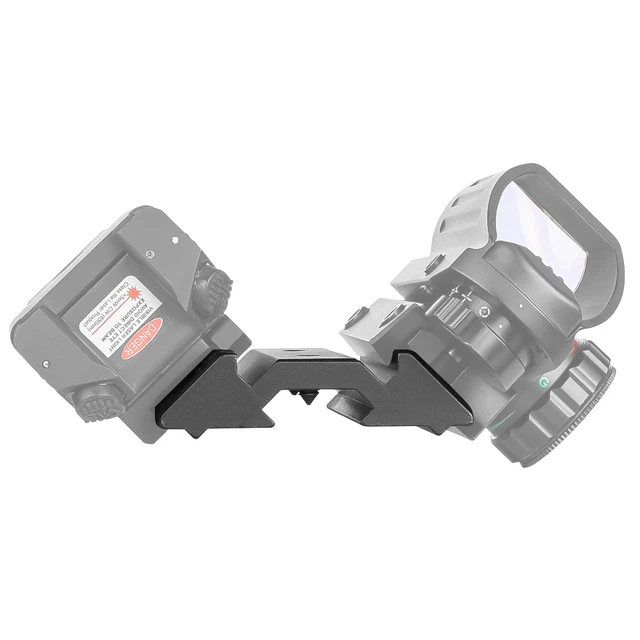 Tactical Scope Mount 45 Degree Offset Optics Mount Flat Top Dual Side 6