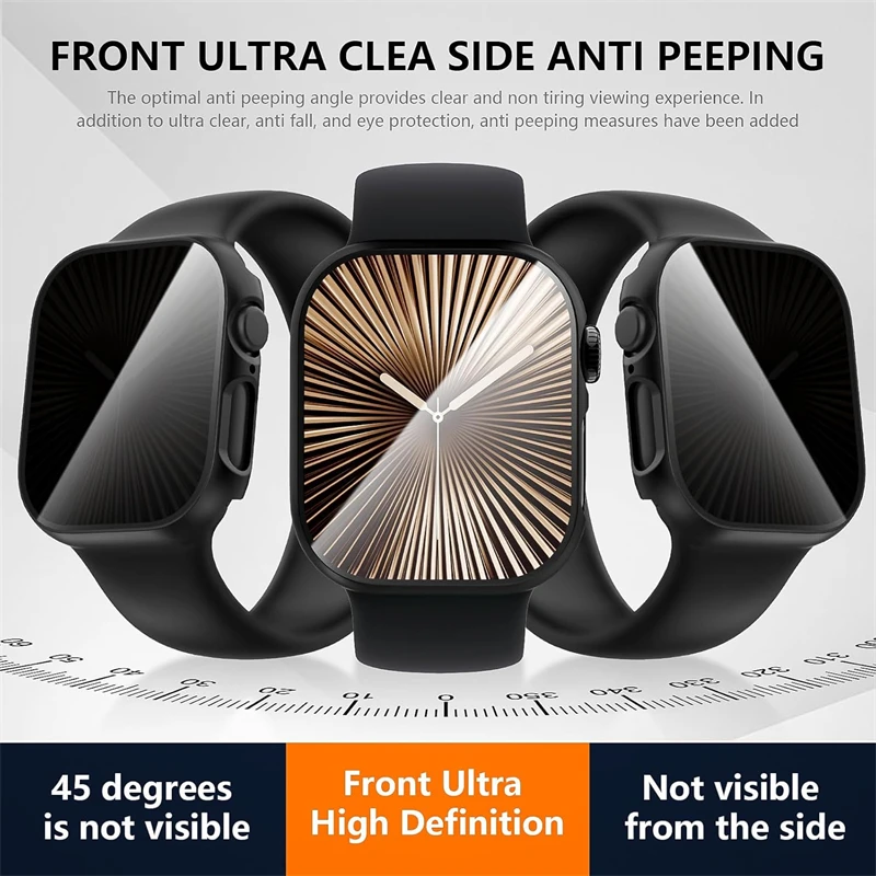 Enhanced Privacy Anti-Spy Hard Bumper Case for Apple Watch - Full Cover Protection