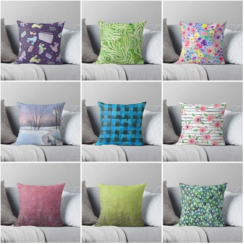 

Decorative Home pillow case Cushion covers nordic 45*45 50x50cm Modern Living Room sofa House 60x60 50*50 60*60 abstraction Ink