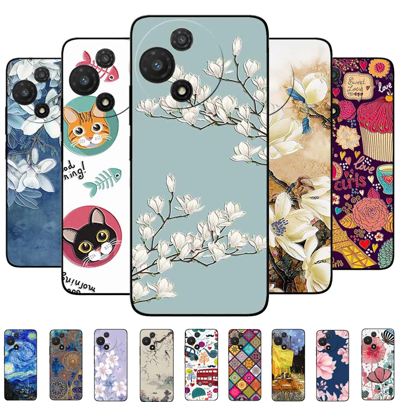 3D Cartoon Embossed Retro Silicone Case with Anime Bumper