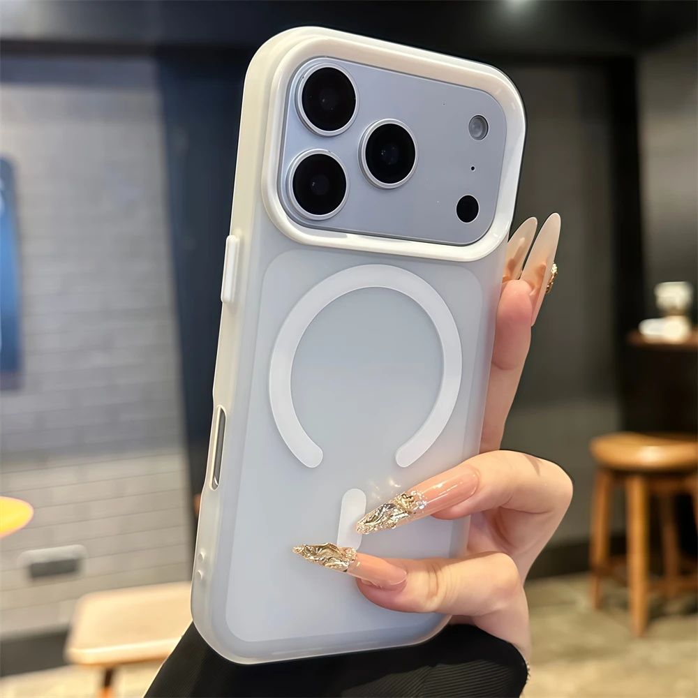 Dopamine Original Orange Magnetic Matte Case with Translucent Frosted Cover