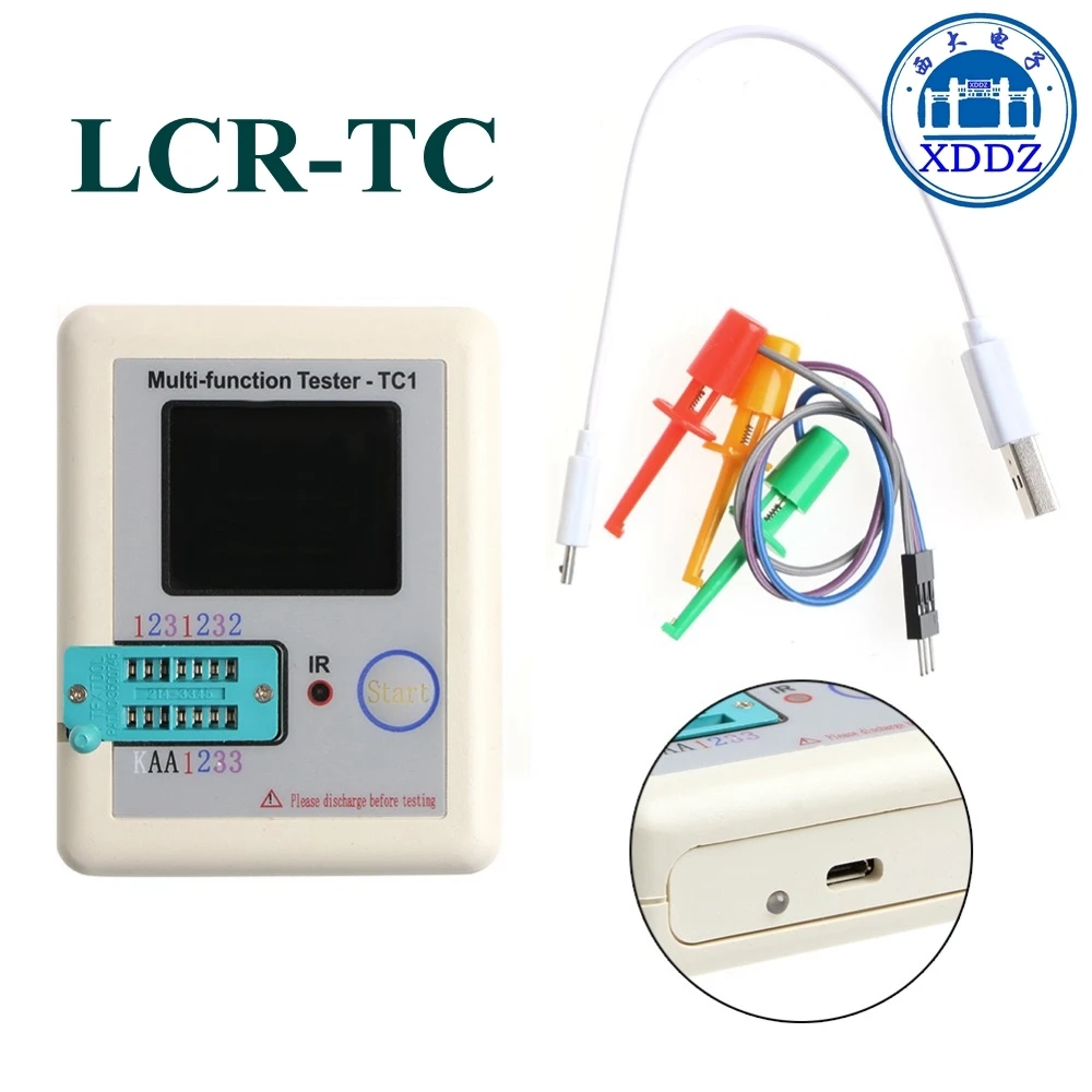 

Transistor Tester ICR-TC Full Color Graphic Display Finished LCR-T7 T4 TC1
