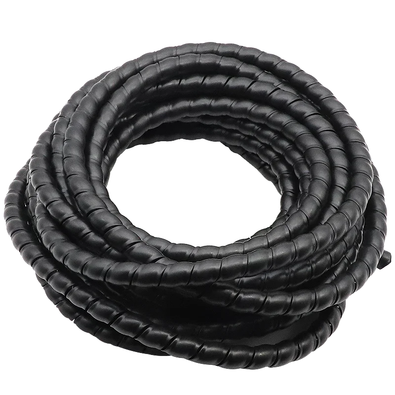 2M ยาว 8/10/12 มม.ป้องกันสายเคเบิล Sleeving แผลเกลียวยืดหยุ่น Organizer ฉนวนกันความร้อนลวดไขลาน Protector 1