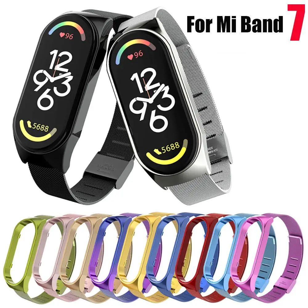 

Браслет на запястье для Xiaomi Band 7, металлический браслет из нержавеющей стали для MI Band 7, аксессуары для смарт-браслета