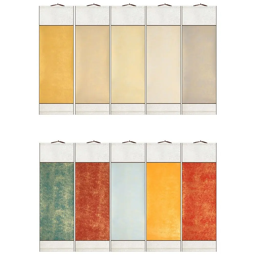 Rotolo di Carta di Riso Dorata per Pittura e Disegno, Stile Cinese, Arrotolato a Mano, Vuoto, da Appendere, per Batik, Regali Fatti in Casa S/M/L - immagine 5