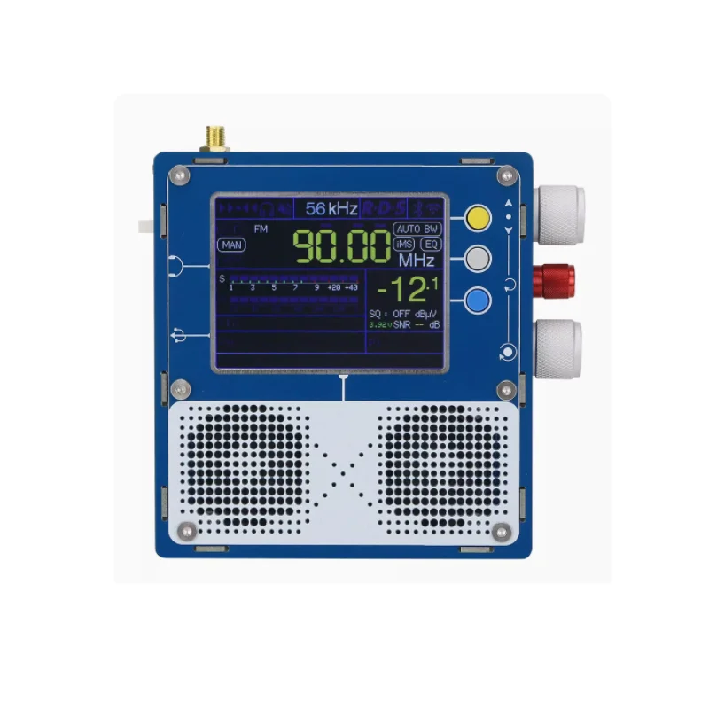 LNA 5.0 버전 TEF6686 PLUS 풀 밴드 FM MW 단파 HF LW 라디오 리시버, 5000MAH 배터리 스피커 안테나 포함