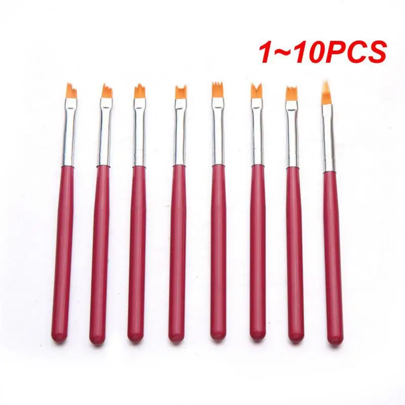 

1~10PCS color Nail Art Brushes Professional Flower Painted Pen UV Gel French Phototherapy Acrylic Drawing Brushes Nail Tool