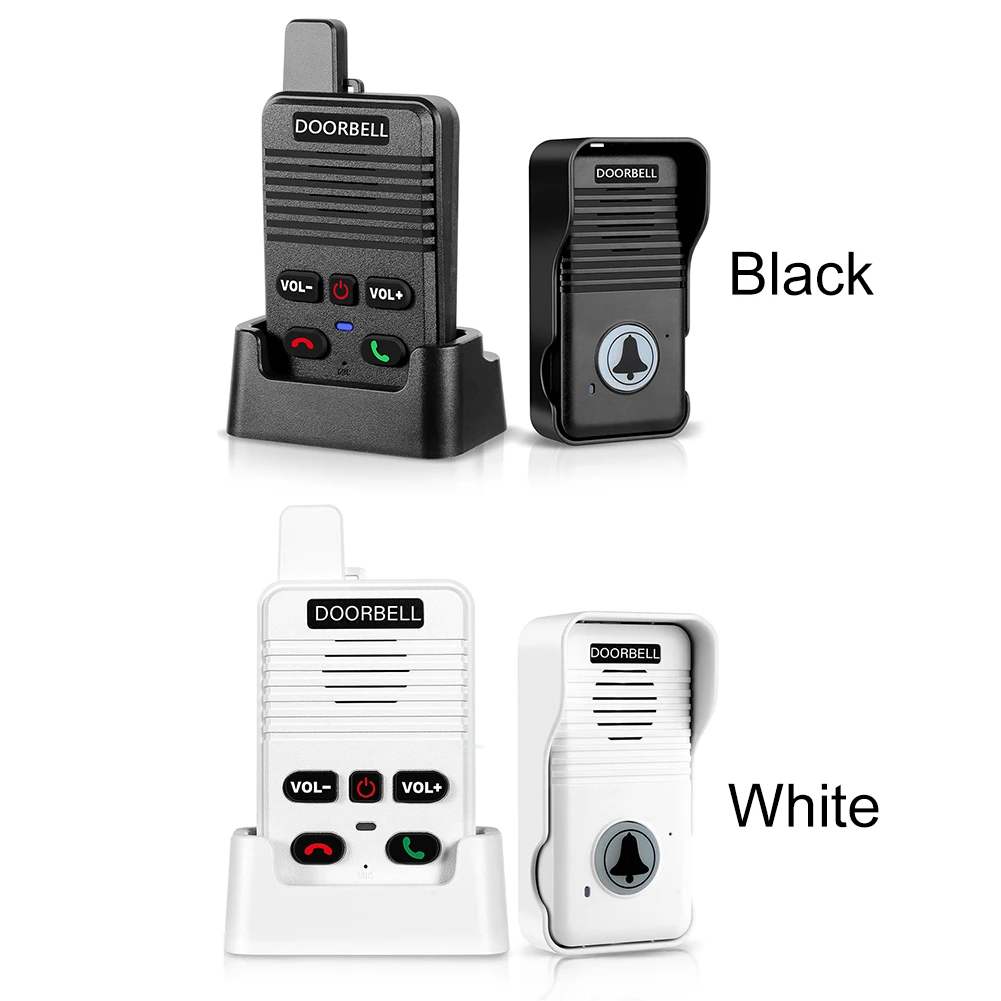 Wireless Voice Duplex Intercom Doorbell 500M House Home Audio with Rechargeable Battery Duplex Door Bell for Factory Office