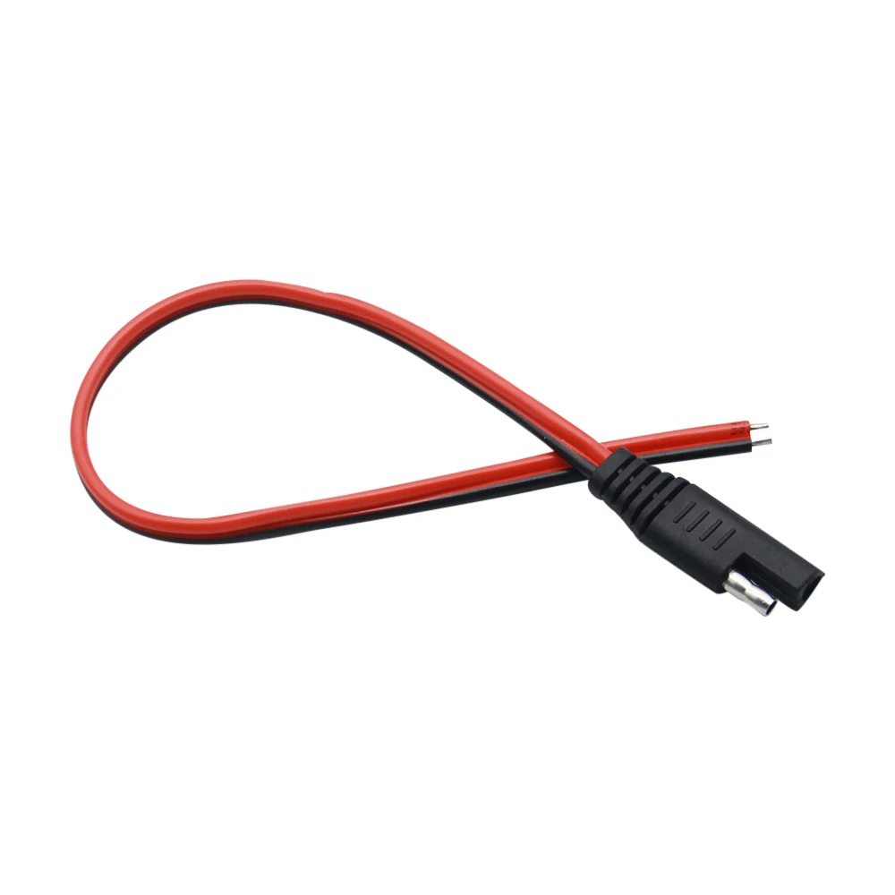 1PCS 18AWG SAE 연장 케이블 2핀 SAE 퀵 디스커넥트 플러그 10A 태양광 배터리 패널 SAE 플러그 입력 케이블 및 출력 케이블