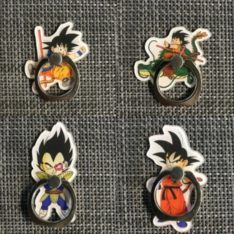 Kawaii Anime Dragon Ball Creative New Cartoon Ring Buckle Bracket Figure Cute Lazy Cell Phone Ring Bracket Cute 3D Bracket Gifts