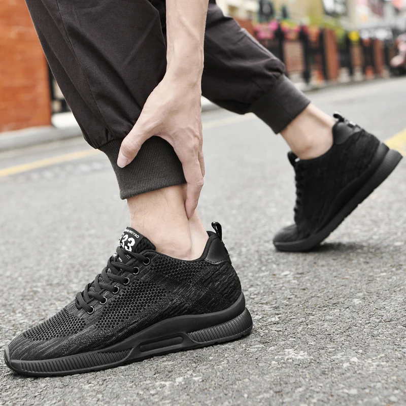 2025 Men Sneakers Elevator Shoes Hidden Heels Breathable Heightening Shoes For Men Increase Insole 6CM Sports Casua Shoes 48 5