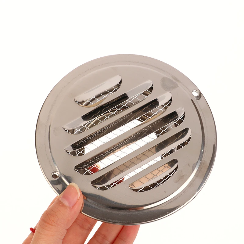 Round 201 Stainless Steel Air Vent Grille Insect Protection 70/80/100/120/150MM Home Exterior Wall Ducting Ventilation Tool