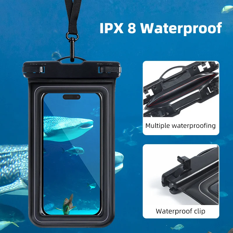 PVC Dry Bag Beach Touch Screen Swimming Pool Boating Kayaking Camping Floating Waterproof Cellphone Pouch for iPhone 15 Pro Max dry bag waterproof bag waterproof phone case swimming bag
