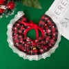 Cute Lace Pet Christmas Bow Bib Drool Scarf Christmas Pet Drool Bib Collar Cat Dog Decorative Bow Tie 3