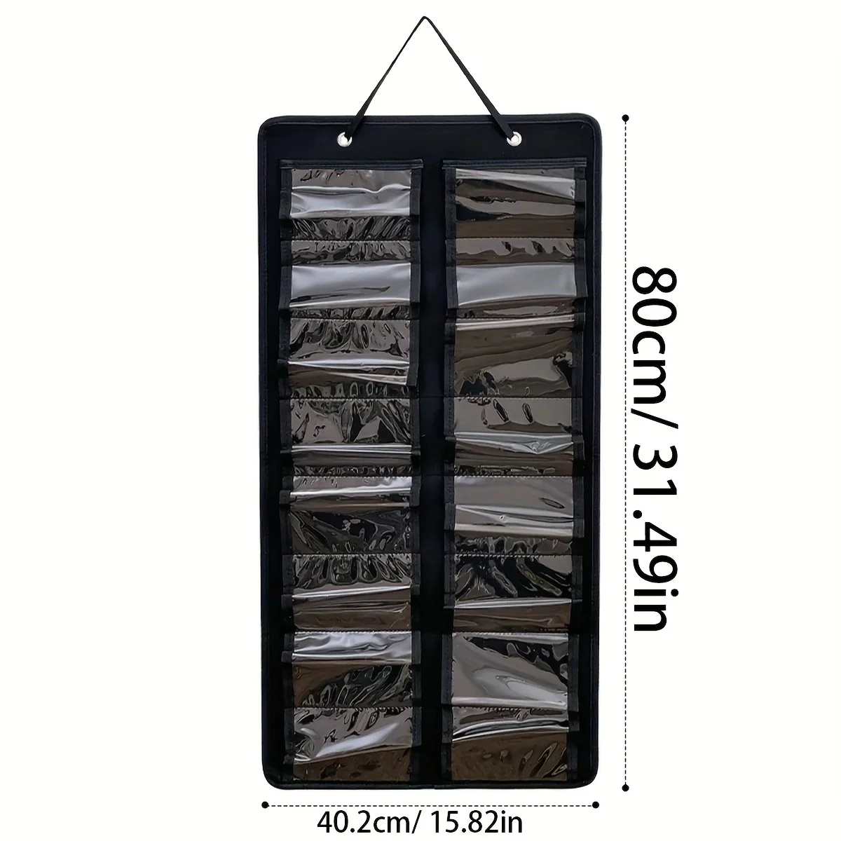 1pc Wall-Mounted Glasses Organizer with 16 Felt Slots - Dust-Proof,Multi-Functional Hanging Organizer for Home/Office