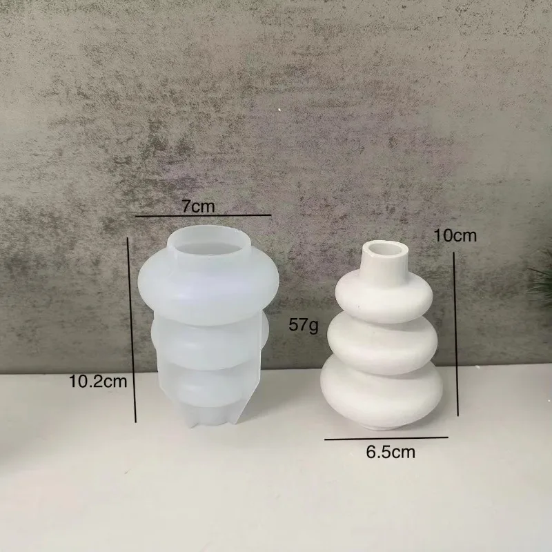 Irregular Vase Silicone Mold DIY Vase Ornament Decoration Plaster Cement Resin Mold Crafts Home Decoration 2025